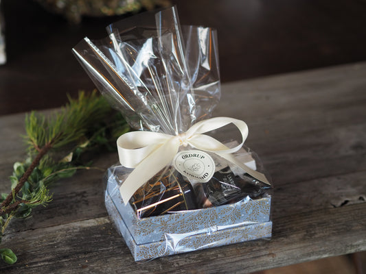 Lille gaveæske med Chokolade, Te & Lakrids